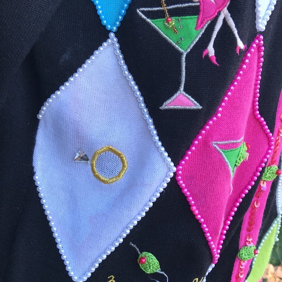 Too much fun martini club cardigan - Picture 4 of 15